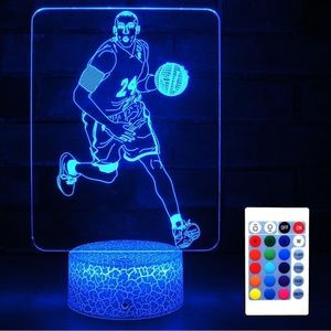 3D Lamp Illusion Kobe Bryant Night Lamp With Remote Control